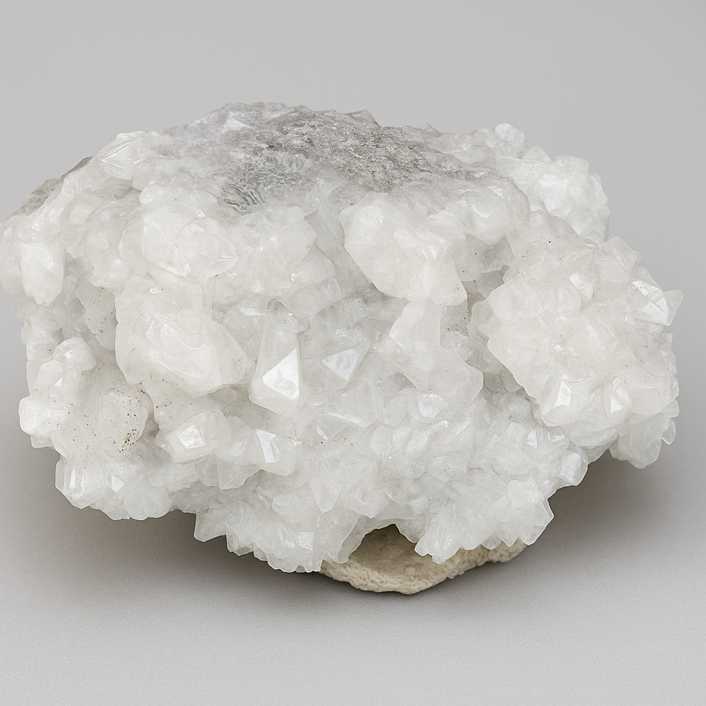 Boron mineral specimen – white crystalline borate rock supplied by TLG Minerals.